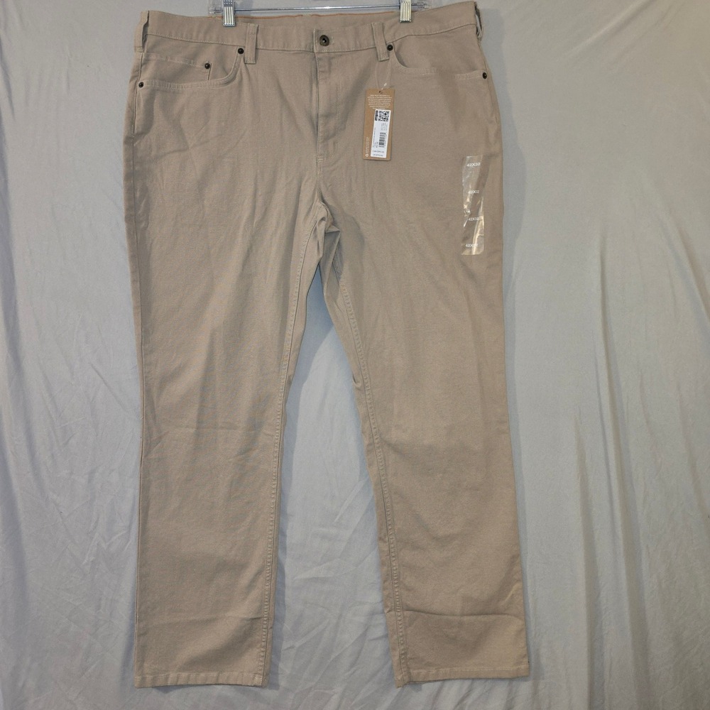 Eddie Bauer Mountain Canvas Pants 42x32 Mens Khaki Flex Classic Fit 0881